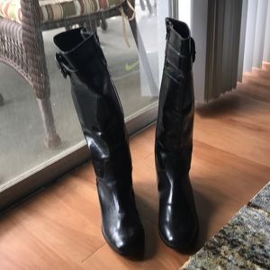 Black knee high boots